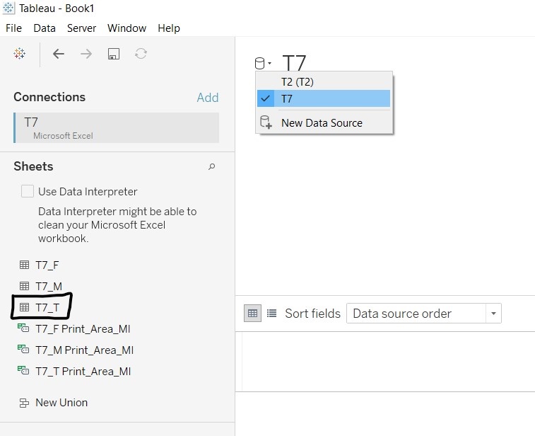 Importing Excel files into Tableau