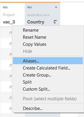 Right-click to select “Alias”